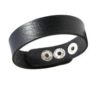MHADBKH Bracciale in pelle regolabile scorrevole chiusura adatta 14 22 centimetri polso elegante PU materiali moda unisex gioielli accessorio, PU+ferro, Nessuna pietra preziosa