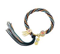 MHADBKH Braccialetto in cotone robusto, stile tibetano, accessorio per donne alla ricerca della fortuna e protezione in diversi colori alla moda, Cotone, Nessuna pietra preziosa