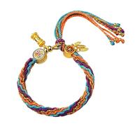 MHADBKH Braccialetto in cotone robusto, stile tibetano, accessorio per donne alla ricerca della fortuna e protezione in diversi colori alla moda, Cotone, Nessuna pietra preziosa