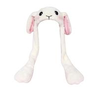 MHADBKH BunnyHat con orecchie mobili, morbido cappello di peluche per adulti divertente costume cosplay per feste festival
