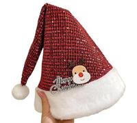 MHADBKH Cappelli di Babbo Natale caldi della peluche dei cappelli comodi regolabili unisex di Natale di usura per le feste e gli incontri di festa