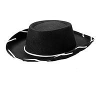 MHADBKH Cappello da cowboy in feltro marrone rosso a tesa larga per feste a tema costumi attività all'aperto Natale