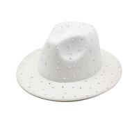 MHADBKH Cappello da cowgirl Bejeweled Cappello da cowboy per festival musicali a tesa larga tempestato di strass versatile cappello da cavaliere