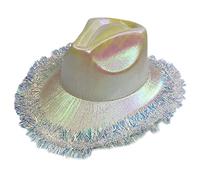 MHADBKH Cappello da cowgirl con decorazioni orpelli per feste cappello da cowboy vestire cosplay forniture per feste accessori per costumi