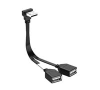 MHADBKH Cavo splitter USB da 1 a 2 da maschio a femmina, adattatore di prolunga 480 Mbps per trasferimento dati per PC, laptop, auto e hard disk