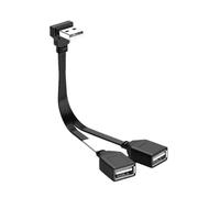 MHADBKH Cavo splitter USB da 1 a 2 da maschio a femmina, adattatore di prolunga 480 Mbps per trasferimento dati per PC, laptop, auto e hard disk