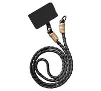 MHADBKH Cavo telefonico intrecciato a tre linee alla moda in poliestere resistente cordino per smartphone cinghia ergonomica per dispositivi e borse forte cavo in poliestere