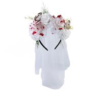 MHADBKH Cerchietto per capelli a forma di fiore, per Halloween, principesse, diademi da sposa, per feste in costume e matrimoni