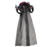 MHADBKH Cerchietto per capelli di Halloween per feste in maschera da diavolo corno da diavolo fascia per capelli donna uomo festa a tema vestire fascia accessorio costume