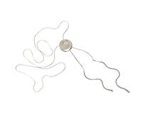 MHADBKH Collana a catena scorrevole regolabile geometrica con ciondolo in lega facile da usare per abiti eleganti impilabili, triangle, Metallo, Nessuna pietra preziosa