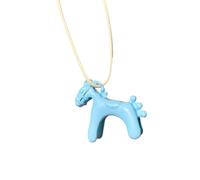 MHADBKH Collana con ciondolo a forma di cavallo vibrante con base in rame, cavo regolabile per abbigliamento casual o formale, accessorio per gioielli, Rame, Nessuna pietra preziosa