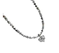 MHADBKH Collana con perline alla moda, realizzata a mano, scintillante e delicata, adatta per un regalo alla moda per gli amanti, Metallo, Nessuna pietra preziosa