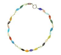 MHADBKH Collana con perline in vetro Millefioris fatta a mano, accessorio per donna, elegante accessorio femminile, Colorful thousand, vetro/smaltato, Nessuna pietra preziosa
