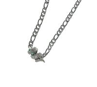 MHADBKH Collana multifunzione con ciondolo a forma di serpente, collana unica per feste, adatta per giovani trendsetter, red eye, Metallo, Nessuna pietra preziosa