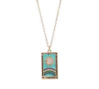 MHADBKH Collana rettangolare con ciondolo a forma di tarocchi mistici, progettata per coloro che cercano un simbolo di saggezza ed enigmi