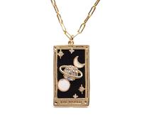 MHADBKH Collana rettangolare con ciondolo a forma di tarocchi mistici, progettata per coloro che cercano un simbolo di saggezza ed enigmi