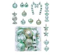 MHADBKH Confezione da 16 palline infrangibili per albero di Natale, robuste decorazioni per albero di Natale, decorazioni per festival, casa, feste