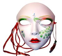 MHADBKH Dipinto a mano Costume di Halloween Masquerade Full Face Per Le Donne Mascherata Stage Play A Tema Feste Stage