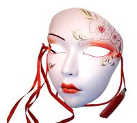 MHADBKH Dipinto a mano Costume di Halloween Masquerade Full Face Per Le Donne Mascherata Stage Play A Tema Feste Stage