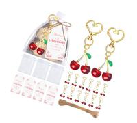 MHADBKH Efficiente Metallo Ciliegie Portachiavi Forniture Per Il Partito Bambini Sicuro Regali di Famiglia per Borse Pendolari Accessori Auto Robusto Metallo Ciliegie