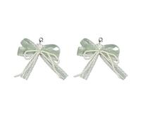 MHADBKH Elegante Clip di Scarpa Staccabile ABS Perle e Pizzo Bowknot Lacci Delle Scarpe Fascino Decorazione Per Le Donne Calzature Accessori, Il fiocco è fatto di pulizia e la perla è realizzata in