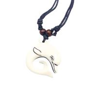 MHADBKH Elegante collana con ciondolo a forma di delfino, lunghezza regolabile, accessorio per feste per amanti e ammiratori di animali, Resina, Nessuna pietra preziosa