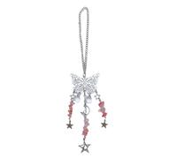 MHADBKH Farfalla Accessori Auto Appendi Telefono Cordino Farfalla Stella Frange Portachiavi Telefono Charm Zaino Pendente, Lega
