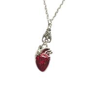 MHADBKH Gioielli gotici alla moda con un ciondolo a forma di cuore insanguinato per migliorare il tuo look serale o festivo stili misteriosi gioielli fascino