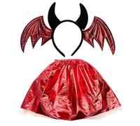 MHADBKH Glinting - Cerchietto per capelli da diavolo per Halloween, cosplay, feste, cerchietto per capelli, divertente fascia scura per Halloween