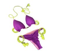 MHADBKH Halter Side String Set Costume da bagno Cheeky-Swimwear Due Pezzi Costume da bagno Triangolo Bikini Set Beachwear Tie Stringa Top/Pantaloni Cravatta