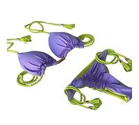 MHADBKH Halter Side String Set Costume da bagno Cheeky-Swimwear Due Pezzi Costume da bagno Triangolo Bikini Set Beachwear Tie Stringa Top/Pantaloni Cravatta