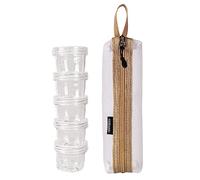 MHADBKH Kit da viaggio da campeggio, con custodia portatile per condimenti, 5 bottiglie per condimenti in nylon
