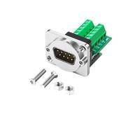 MHADBKH Modulo porta VGA DB9Pin con placcato oro, argento DB9MALE | Senza saldatura per il collegamento con fori di montaggio e contatti rivestiti in oro per una trasmissione sicura