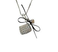 MHADBKH Piccola collana con ciondolo a forma di borsa, moderna, regolabile, in lega, alla moda e alla moda, adatta per le donne, 1, Materiali misti, Nessuna pietra preziosa