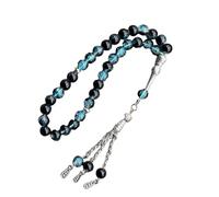 MHADBKH Rosario musulmano con 33 perline in vetro incrinato Tasbih con nappe, per preghiere quotidiane e accessori per preghiera, One Size, come descritto, come descritto
