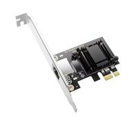 MHADBKH Scheda di rete RTL8126 da PCIE a RJ45 da 5 Gbps, chip 100/1000/5000 Mbps, adattatore controller Gigabit Ethernet per PC desktop in alluminio scheda dissipatore di calore