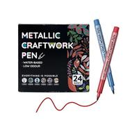 MHADBKH Set di pennarelli acrilici portatili in vari colori, resistenti allo sbiadimento, ideali per disegno professionale per adulti da colorare e per lavori artigianali