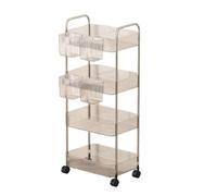 MHADBKH Sistemi di stoccaggio trasparenti della torre cosmetica di rotolamento efficiente dello spazio con lo scaffale cosmetico di economia di spazio del carrello degli organizzatori degli scaffali