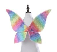 MHADBKH Sparkles Angel Wing Large Fairys Butterfly Fairys Halloween Princess Dress Up Costumi per donne ragazze regali collana ornamenti