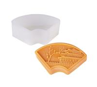 MHADBKH Stile cinese a forma di ventaglio mousse in silicone per torte di grado alimentare strumento di cottura per dessert creativo Design Food Grade Silicone Cake per