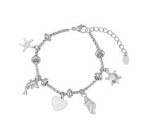 MHADBKH Sun Diamonds Bracciale elegante in acciaio inox regolabile catena braccialetto per le donne gioielli, 33, Acciaio al titanio, Nessuna pietra preziosa