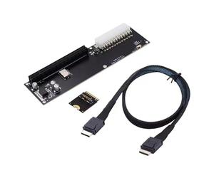 MHADBKH Trasferimento dati PCIE3.0 Mkey M.2 a Oculink SFF8612 Host Adattatori Convertitori per Max2 Scheda grafica esterna Stabile