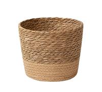 MHADBKH Vasi per piante in paglia intrecciata a mano copertura per vasi da giardino a prova di perdite, contenitore per interni ed esterni, fioriera intrecciata a mano