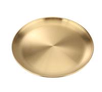 MHADBKH Vassoi rotondi in acciaio inox di alta qualità, lavabili in lavastoviglie, resistenti alla ruggine, per barbecue, campeggio, campeggio, antiruggine