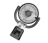 MHADBKH Ventilatore per cruscotto auto, alimentato tramite USB, con tecnologia silenziosa e impostazioni di velocità multiple per una guida confortevole