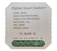 MHCOZY Alexa Zigbee Switch, Smart Timer Switch funziona in parallelo con l'interruttore a parete originale, compatibile con Alexa Echo e Google Home, 2 vie, 16A