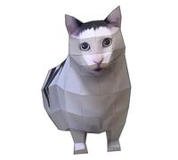 MhD882 - Kit per lavori in carta 3D con motivo a forma di gatto, motivo gatti Brainrot, kit fai da te fatto a mano (B, 15 cm)