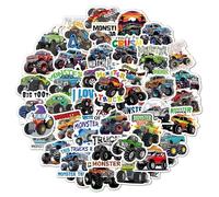 MHDAMAI Kit Adesivi Graffiti,Vinyl Decal Stickers 50 Pezzi Monster Jam Adesivi per Valigia MacBook Moto Bicicletta Bagaglio Graffiti Patch Skateboard Snowboar Paraurti
