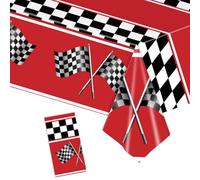 MHDAMAI Racing Car Tovaglie,Tovaglie Festa 137 x 274 cm Auto Compleanno Party Supplies Plastica Rettangolo Tablecover Decorazioni da Tavola per Bambini Compleanno Festa a Tema Auto da Corsa