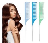 MHDUYEG 3 Pezzi Pettine a Coda Pettine Per Schiariture Capelli Pettine Per Meches Set Per Tinte Pettine Per Capelli Pettine Professionale Antistatico, Per Tinte,Adatto Per Uomini e Donne